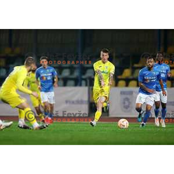 in action during Prva Liga Telemach 2022-2023 football match between Domzale and Bravo in Domzale, Slovenia on October 14, 2022