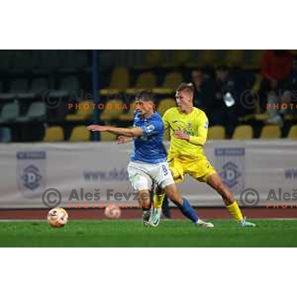 in action during Prva Liga Telemach 2022-2023 football match between Domzale and Bravo in Domzale, Slovenia on October 14, 2022