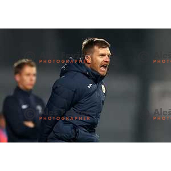 Head coach Simon Rozman during Prva Liga Telemach 2022-2023 football match between Domzale and Bravo in Domzale, Slovenia on October 14, 2022