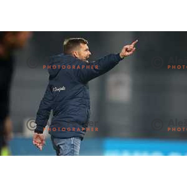 Head coach Simon Rozman during Prva Liga Telemach 2022-2023 football match between Domzale and Bravo in Domzale, Slovenia on October 14, 2022