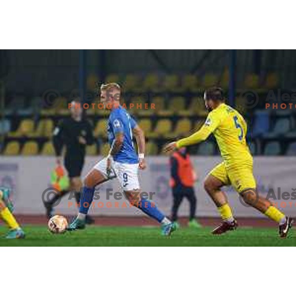 in action during Prva Liga Telemach 2022-2023 football match between Domzale and Bravo in Domzale, Slovenia on October 14, 2022