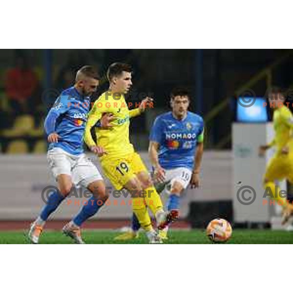 in action during Prva Liga Telemach 2022-2023 football match between Domzale and Bravo in Domzale, Slovenia on October 14, 2022