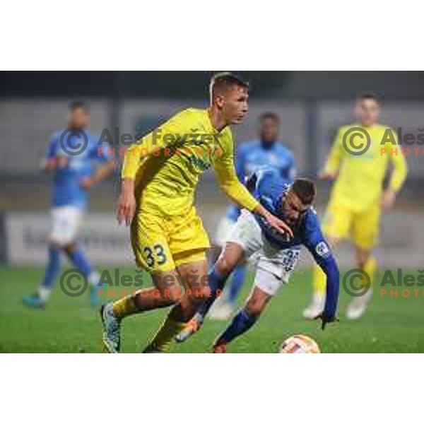 in action during Prva Liga Telemach 2022-2023 football match between Domzale and Bravo in Domzale, Slovenia on October 14, 2022