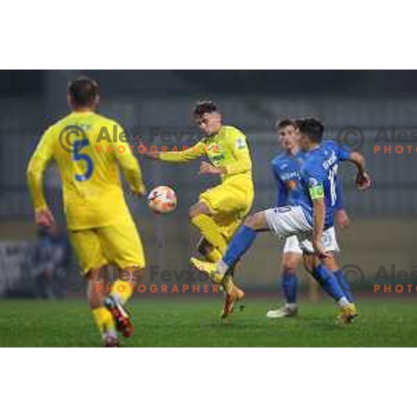 Martin Kramaric in action during Prva Liga Telemach 2022-2023 football match between Domzale and Bravo in Domzale, Slovenia on October 14, 2022