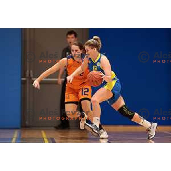 Ursa Zibert in action during 1.SKL league 2022-2023 regular season match between Tosama Ledita and Domzale in Domzale, Slovenia on October 14, 2022