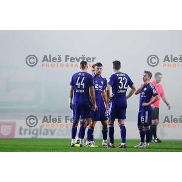 in action during Prva Liga Telemach 2022-2023 football match between Olimpija and Maribor in SRC Stozice, Ljubljana, Slovenia on October 15, 2022