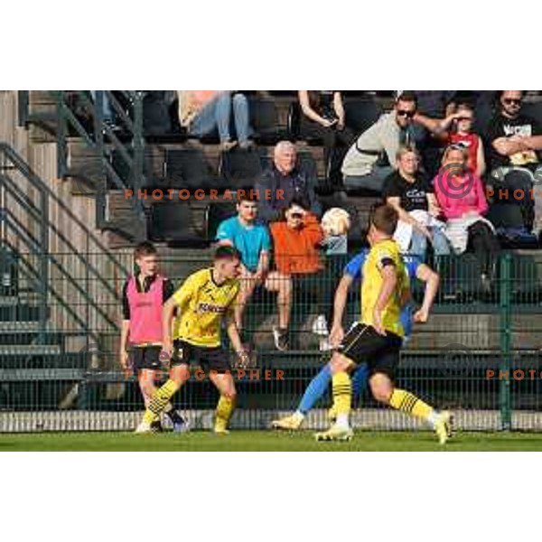 In action during Union Slovenian Cup football match between Radomlje and Bravo in Radomlje Sports Park, Slovenia on October 19, 2022