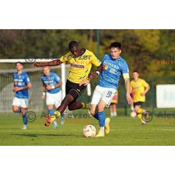 Martin Kramaric in action during Union Slovenian Cup football match between Radomlje and Bravo in Radomlje Sports Park, Slovenia on October 19, 2022 