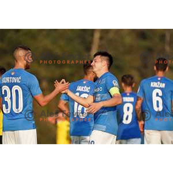 Martin Kramaric in action during Union Slovenian Cup football match between Radomlje and Bravo in Radomlje Sports Park, Slovenia on October 19, 2022 