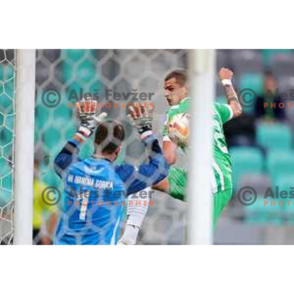 In action during Union Slovenian Cup football match between Olimpija and Ivancna Gorica in Ljubljana, Slovenia on October 19, 2022