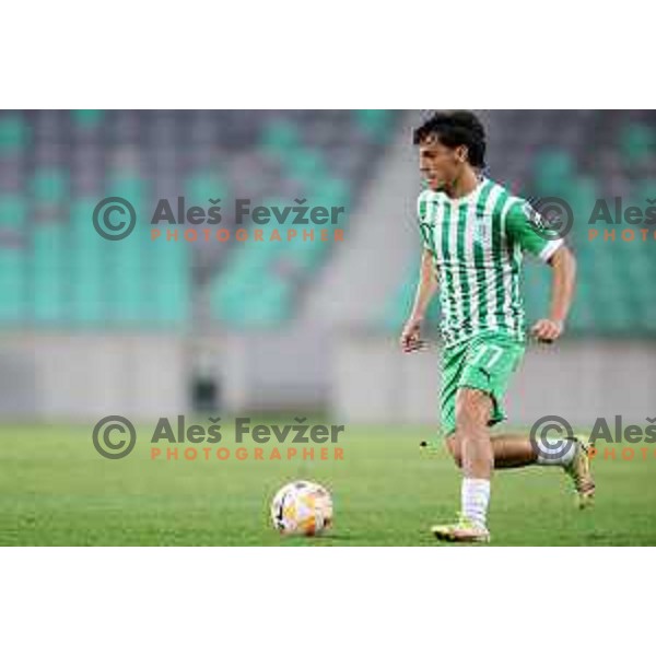 In action during Union Slovenian Cup football match between Olimpija and Ivancna Gorica in Ljubljana, Slovenia on October 19, 2022