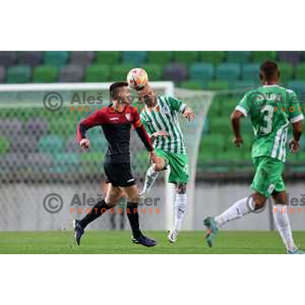 In action during Union Slovenian Cup football match between Olimpija and Ivancna Gorica in Ljubljana, Slovenia on October 19, 2022