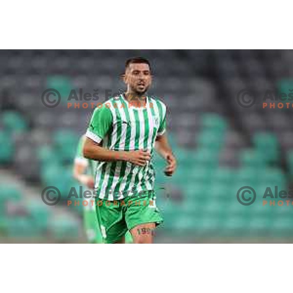 In action during Union Slovenian Cup football match between Olimpija and Ivancna Gorica in Ljubljana, Slovenia on October 19, 2022