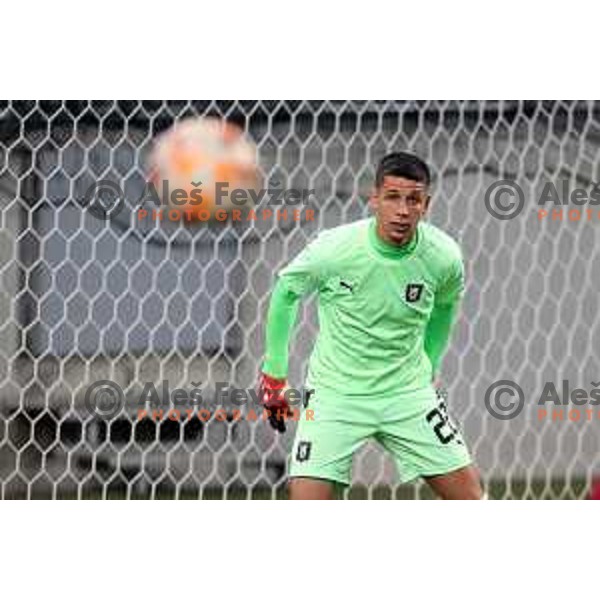 In action during Union Slovenian Cup football match between Olimpija and Ivancna Gorica in Ljubljana, Slovenia on October 19, 2022