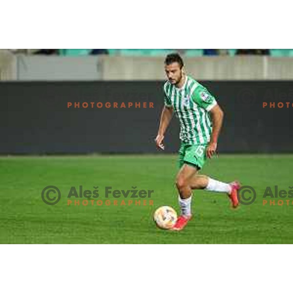 In action during Union Slovenian Cup football match between Olimpija and Ivancna Gorica in Ljubljana, Slovenia on October 19, 2022