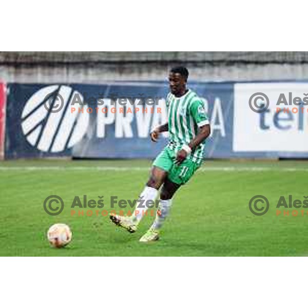 In action during Union Slovenian Cup football match between Olimpija and Ivancna Gorica in Ljubljana, Slovenia on October 19, 2022