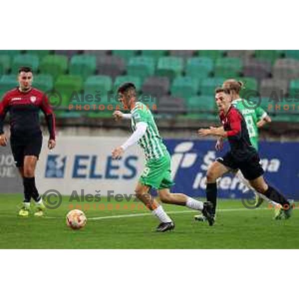 Svit Seslar in action during Union Slovenian Cup football match between Olimpija and Ivancna Gorica in Ljubljana, Slovenia on October 19, 2022