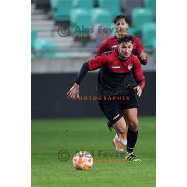 In action during Union Slovenian Cup football match between Olimpija and Ivancna Gorica in Ljubljana, Slovenia on October 19, 2022