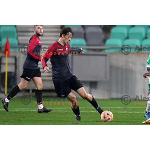 In action during Union Slovenian Cup football match between Olimpija and Ivancna Gorica in Ljubljana, Slovenia on October 19, 2022