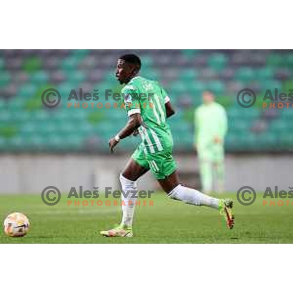 In action during Union Slovenian Cup football match between Olimpija and Ivancna Gorica in Ljubljana, Slovenia on October 19, 2022