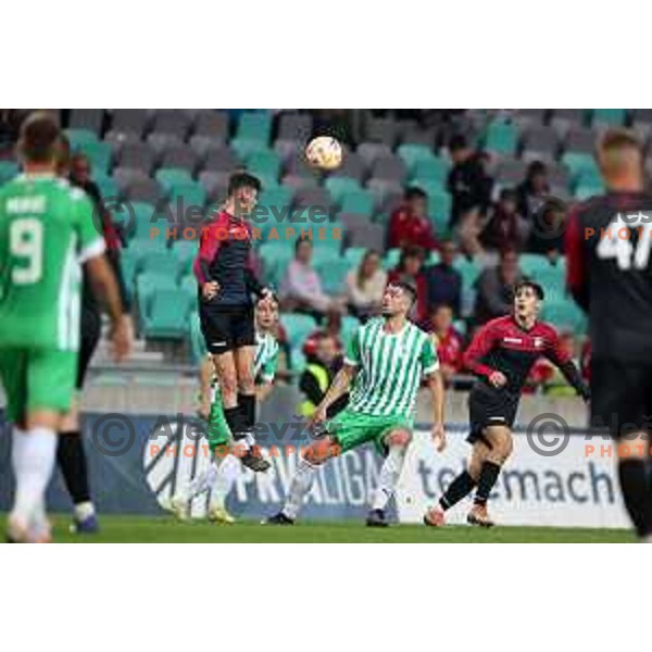 In action during Union Slovenian Cup football match between Olimpija and Ivancna Gorica in Ljubljana, Slovenia on October 19, 2022