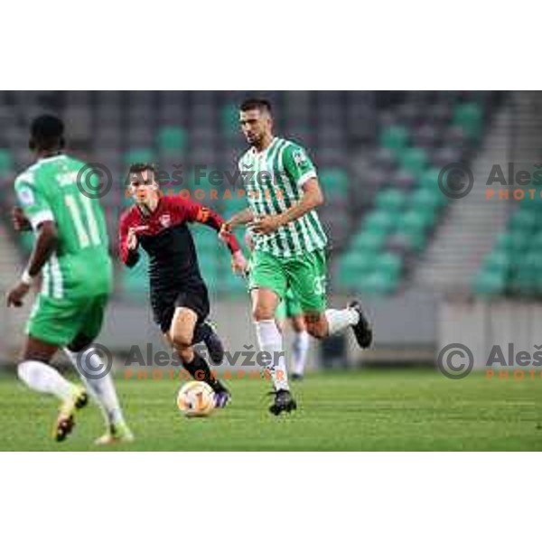 In action during Union Slovenian Cup football match between Olimpija and Ivancna Gorica in Ljubljana, Slovenia on October 19, 2022