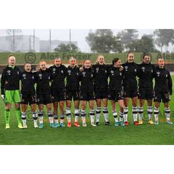 in action during European Women\'s Under 17 Championship 2023 round 1 match between Slovenia and Germany in Krsko, Slovenia on October 22, 2022