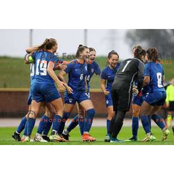 in action during European Women\'s Under 17 Championship 2023 round 1 match between Slovenia and Germany in Krsko, Slovenia on October 22, 2022