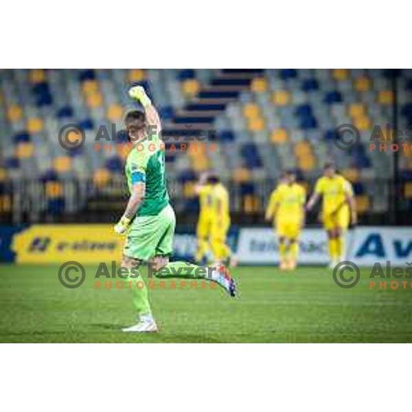 Ajdin Mulalic celebrating during Prva liga Telemach football match between Maribor and Domzale in Ljudski vrt, Maribor, Slovenia on October 22, 2022. Photo: Jure Banfi