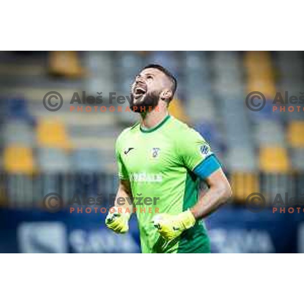 Ajdin Mulalic celebrating during Prva liga Telemach football match between Maribor and Domzale in Ljudski vrt, Maribor, Slovenia on October 22, 2022. Photo: Jure Banfi