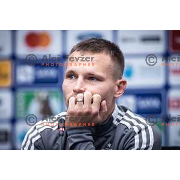 Martin Milec at the press conference during Prva liga Telemach football match between Maribor and Domzale in Ljudski vrt, Maribor, Slovenia on October 22, 2022. Photo: Jure Banfi