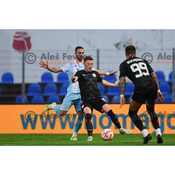 Mario Kvesic in action during Prva Liga Telemach 2022-2023 football match between Gorica and Olimpija in Nova Gorica, Slovenia on October 23, 2022