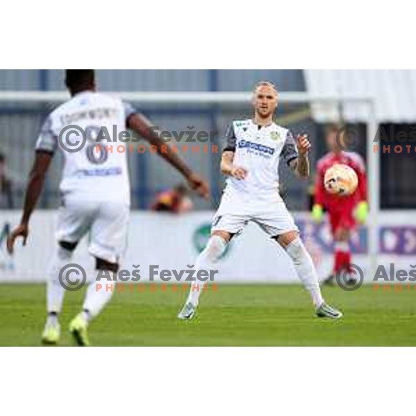 Zan Benedicic in action during Prva Liga Telemach 2022-2023 football match between Kalcer Radomlje and Koper in Domzale, Slovenia on October 24, 2022