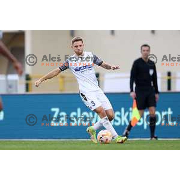 in action during Prva Liga Telemach 2022-2023 football match between Kalcer Radomlje and Koper in Domzale, Slovenia on October 24, 2022