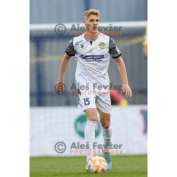 Maj Mittendorfer in action during Prva Liga Telemach 2022-2023 football match between Kalcer Radomlje and Koper in Domzale, Slovenia on October 24, 2022