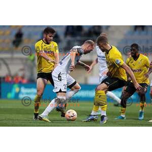 Zan Benedicic in action during Prva Liga Telemach 2022-2023 football match between Kalcer Radomlje and Koper in Domzale, Slovenia on October 24, 2022