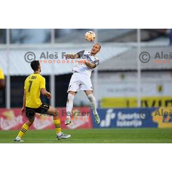 Zan Benedicic in action during Prva Liga Telemach 2022-2023 football match between Kalcer Radomlje and Koper in Domzale, Slovenia on October 24, 2022