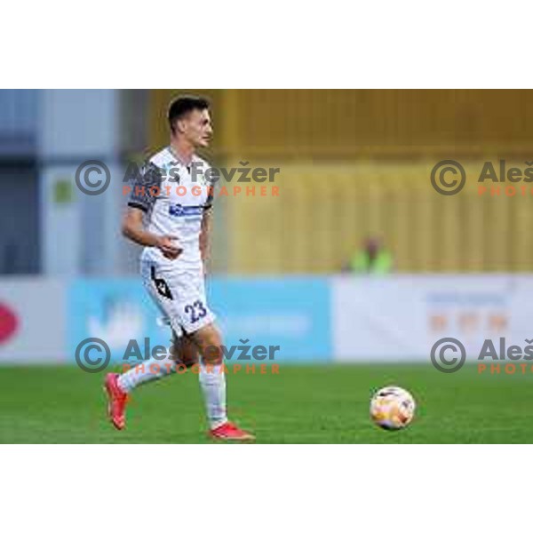 in action during Prva Liga Telemach 2022-2023 football match between Kalcer Radomlje and Koper in Domzale, Slovenia on October 24, 2022