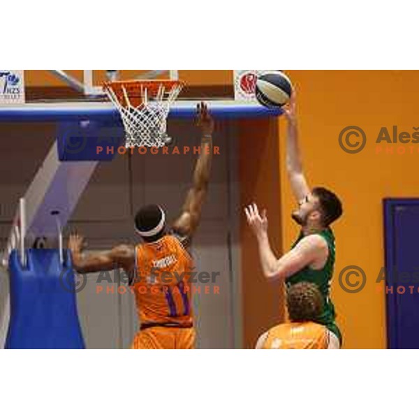 Robert Jurkovic in action during Nova KBM league 2022-2033 regular season match between Helios Suns and Krka in Domzale, Slovenia on October 24, 2022