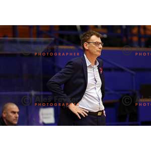 Gasper Okorn in action during Nova KBM league 2022-2033 regular season match between Helios Suns and Krka in Domzale, Slovenia on October 24, 2022