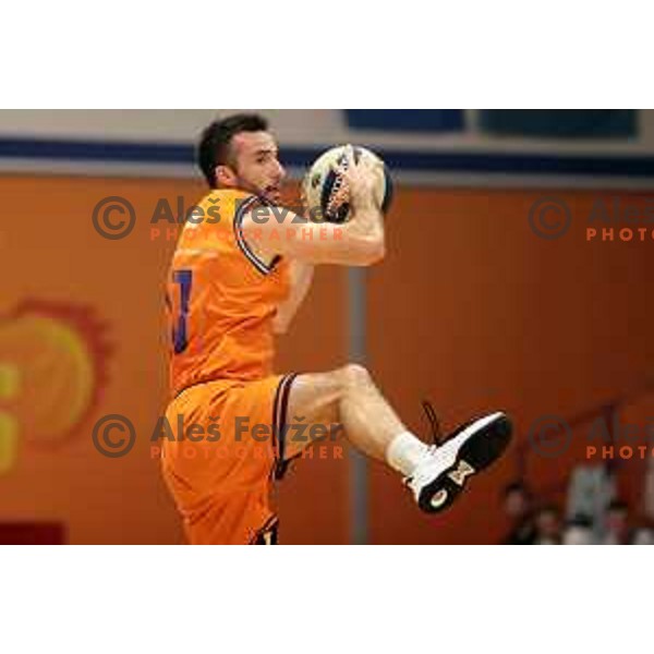 Niko Bacvic in action during Nova KBM league 2022-2033 regular season match between Helios Suns and Krka in Domzale, Slovenia on October 24, 2022