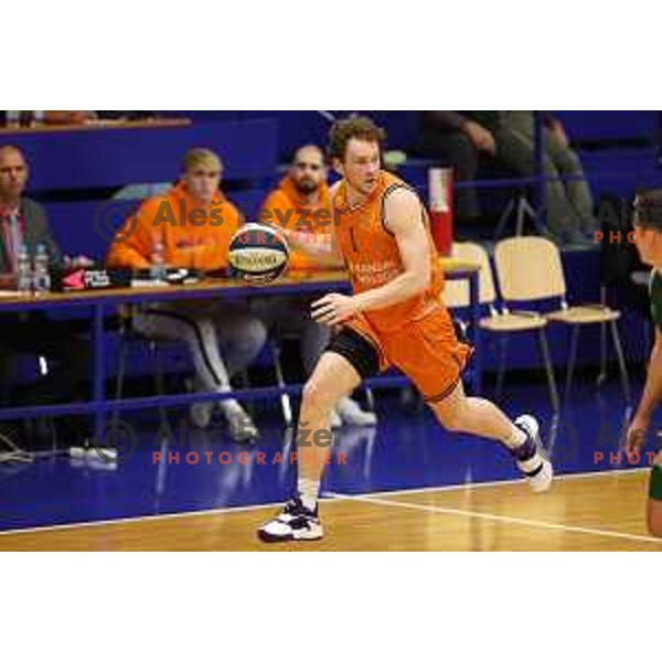 Austin Luke in action during Nova KBM league 2022-2033 regular season match between Helios Suns and Krka in Domzale, Slovenia on October 24, 2022