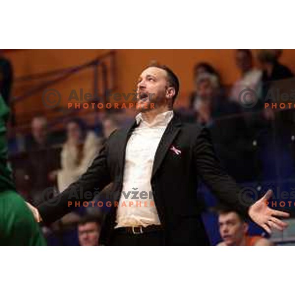 Dejan Jakara in action during Nova KBM league 2022-2033 regular season match between Helios Suns and Krka in Domzale, Slovenia on October 24, 2022