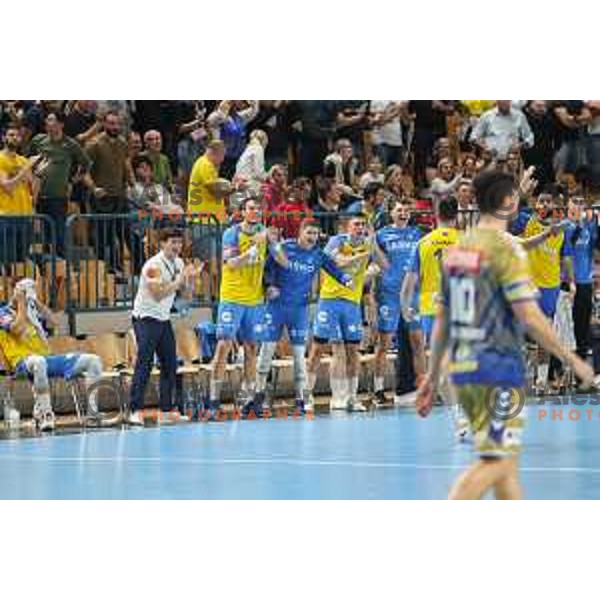 n action during EHF Champions League handball match between Celje Pivovarna Lasko and Lomza Kielce in Zlatorog Arena, Celje, Slovenia on Oktober 27, 2022