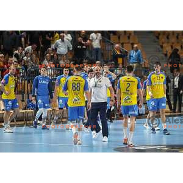 n action during EHF Champions League handball match between Celje Pivovarna Lasko and Lomza Kielce in Zlatorog Arena, Celje, Slovenia on Oktober 27, 2022