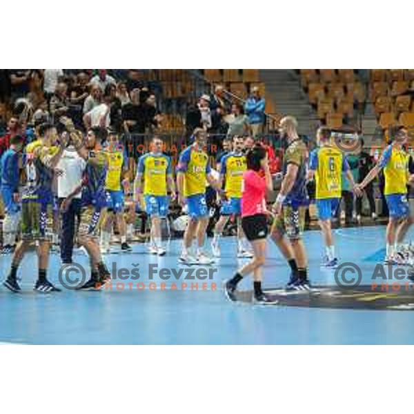 n action during EHF Champions League handball match between Celje Pivovarna Lasko and Lomza Kielce in Zlatorog Arena, Celje, Slovenia on Oktober 27, 2022