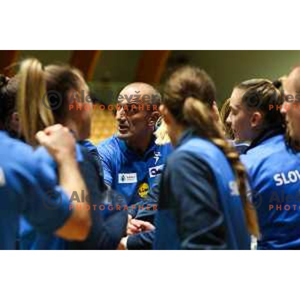 Dragan Adzic in action during friendly handball match between Slovenia and Croatia in Lasko, Slovenia on October 27, 2022