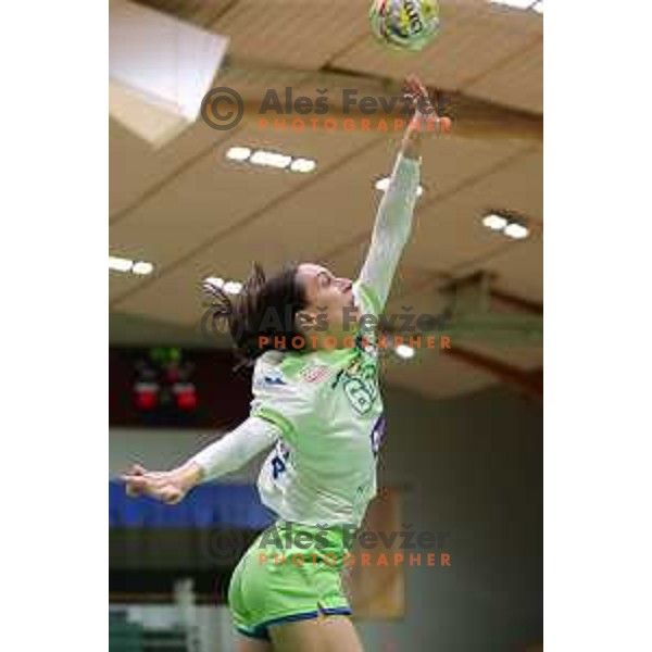 Tija Zickero Gomilar in action during friendly handball match between Slovenia and Croatia in Lasko, Slovenia on October 27, 2022