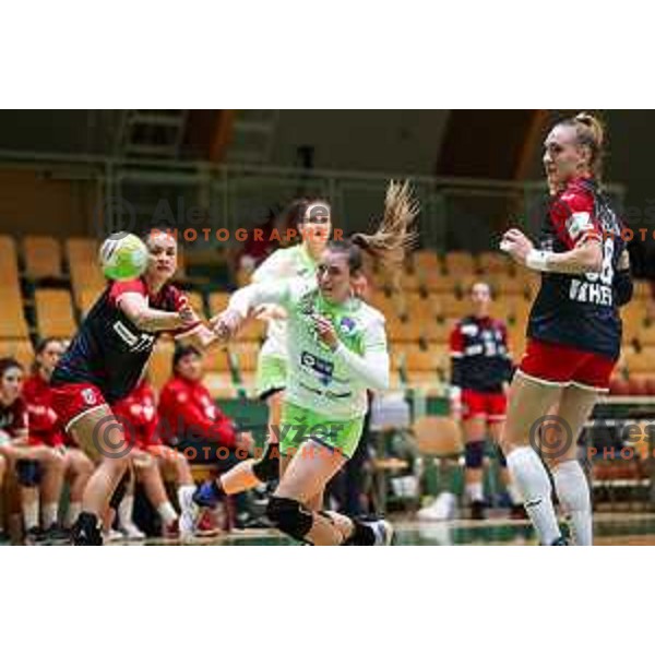 Nina Zulic in action during friendly handball match between Slovenia and Croatia in Lasko, Slovenia on October 27, 2022