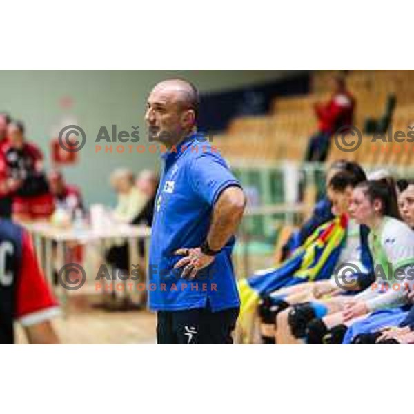 Dragan Adzic in action during friendly handball match between Slovenia and Croatia in Lasko, Slovenia on October 27, 2022